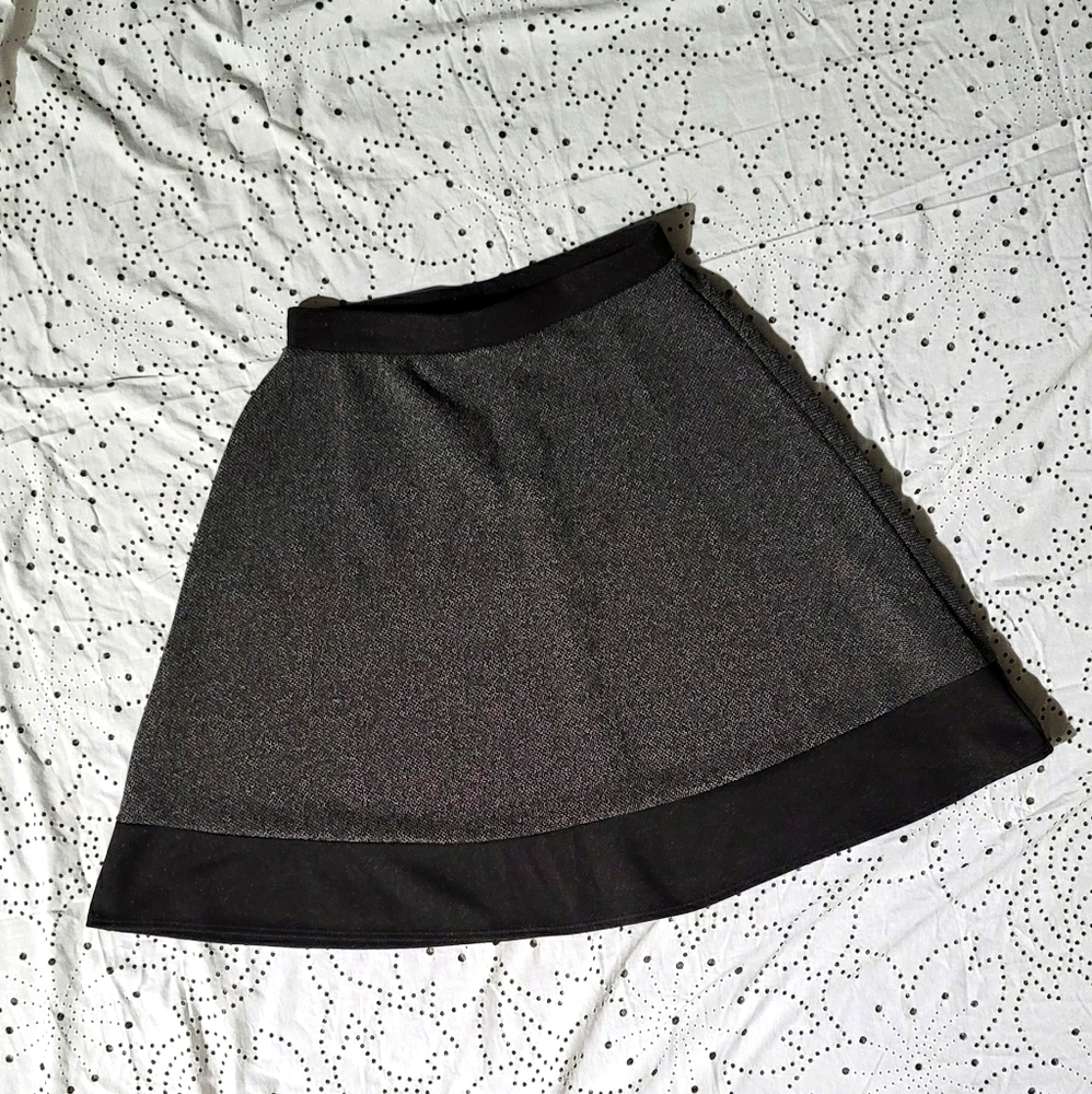 SOLD NOVELTY Y/D TWO TONE A-LINE SKIRT